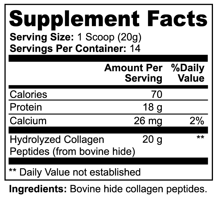 Grass-Fed Hydrolyzed Collagen Peptides Powder