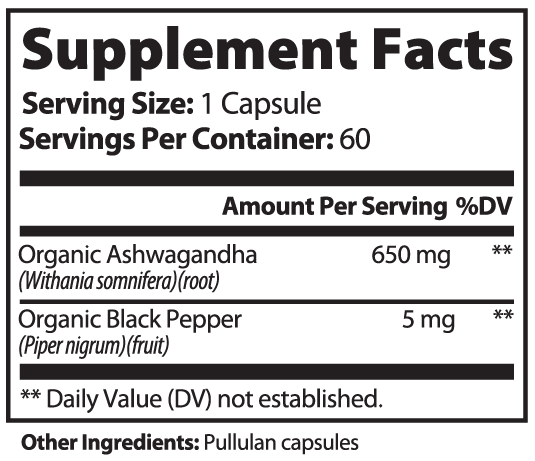 Ashwagandha (with Black Pepper) Capsules